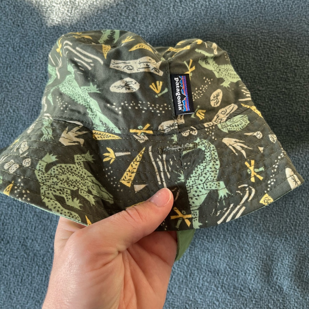 Patagonia Baby Green Crocodile Bucket Hat